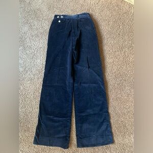 Vintage 90s Ralph Lauren Velvet Blue Trousers